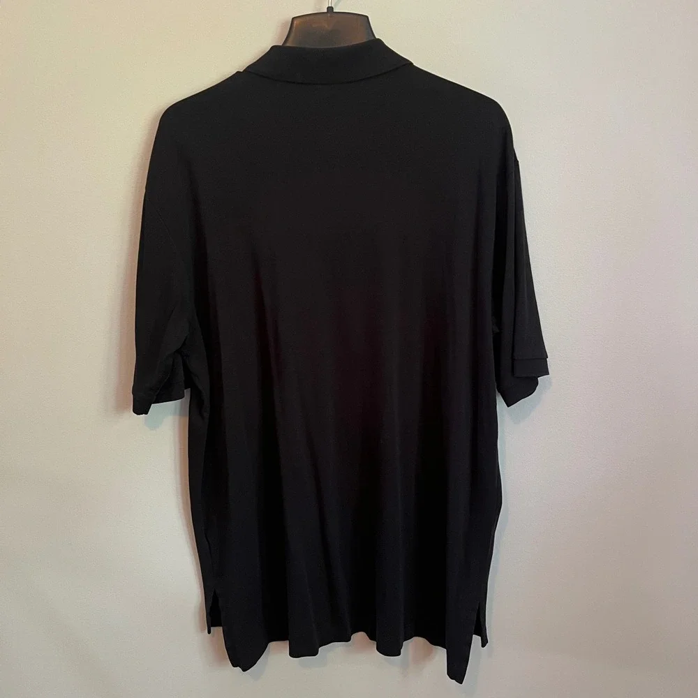 Polo Ralph Lauren Men XLT Tall Black Pima Soft Short Sleeve Polo Flesh Pony